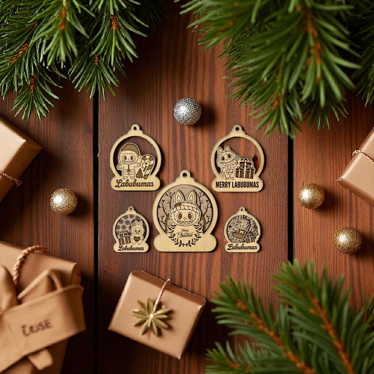 Labubu Christmas tree decoration