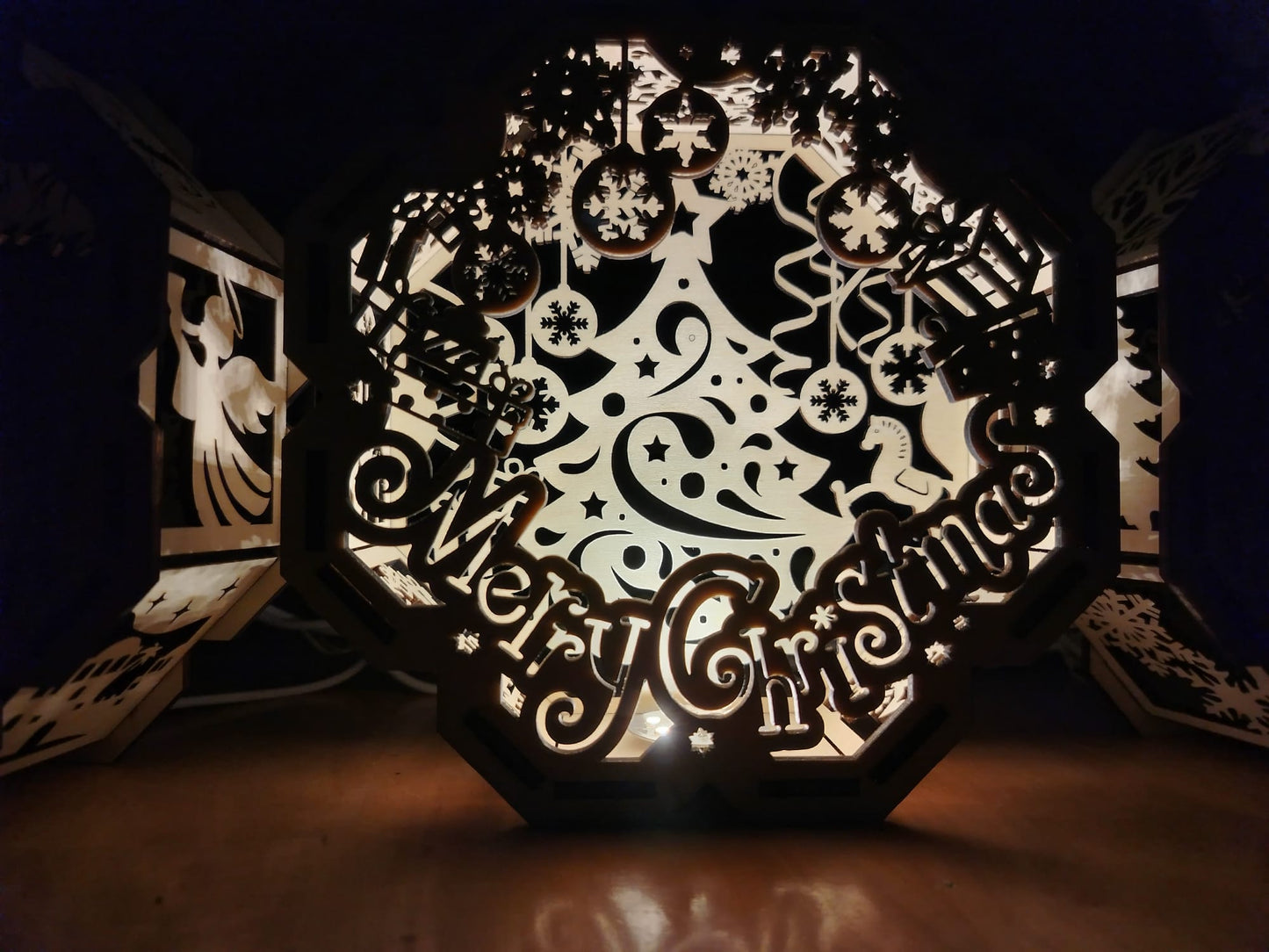 Merry Christmas scene lantern