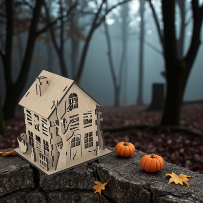 Halloween house lantern/tea light holder