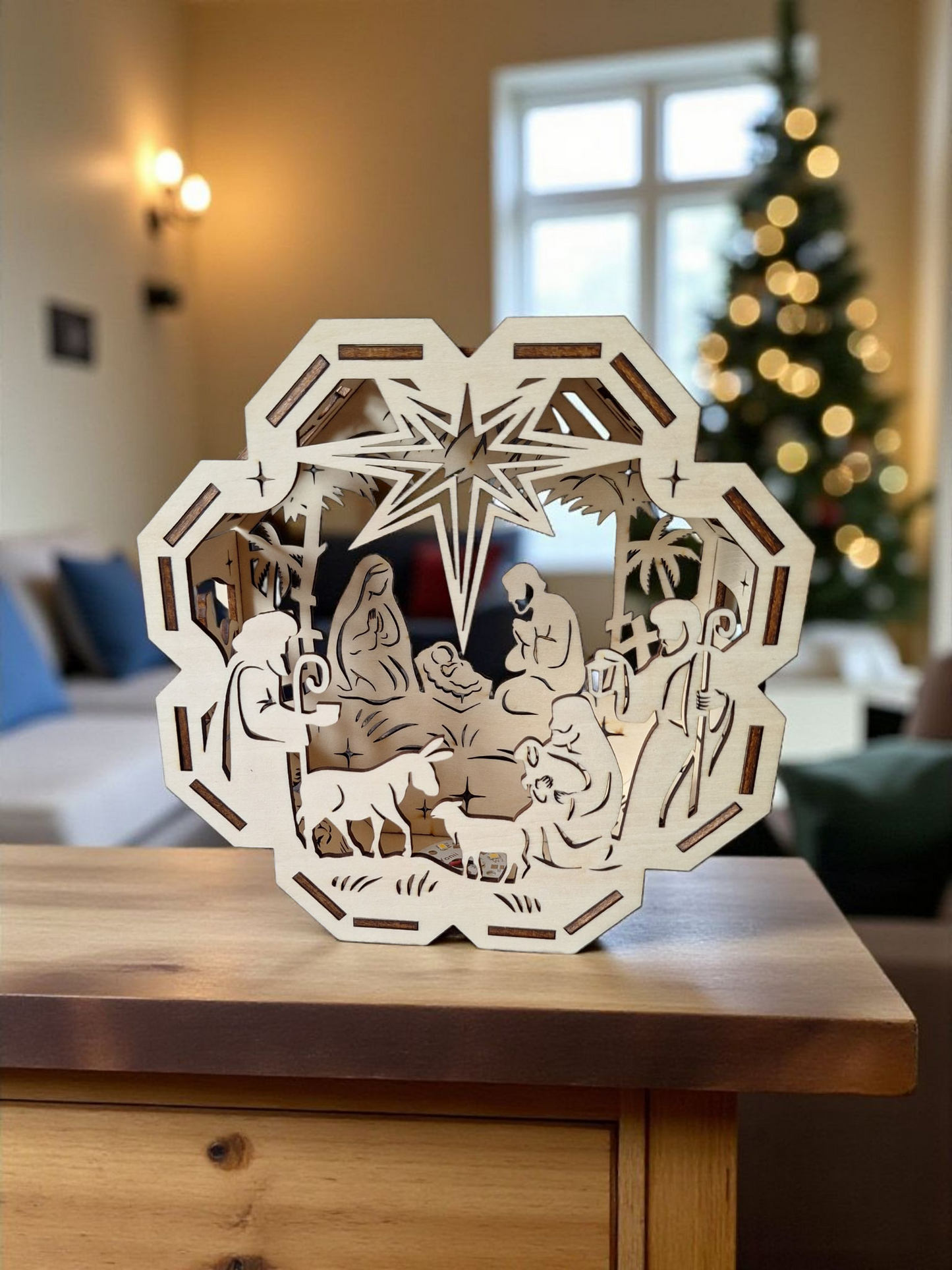 Nativity scene lantern