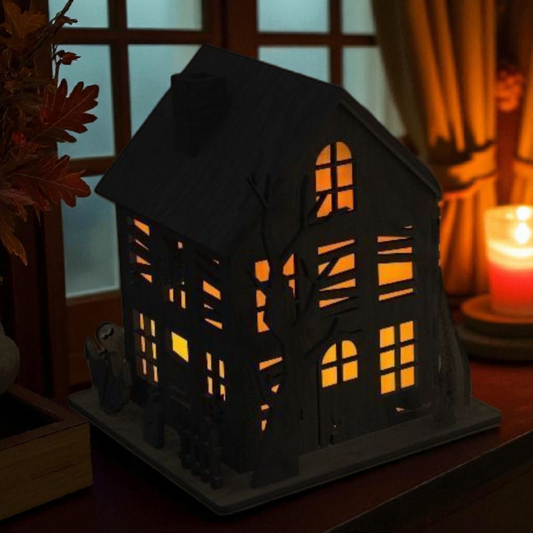 Halloween house lantern/tea light holder