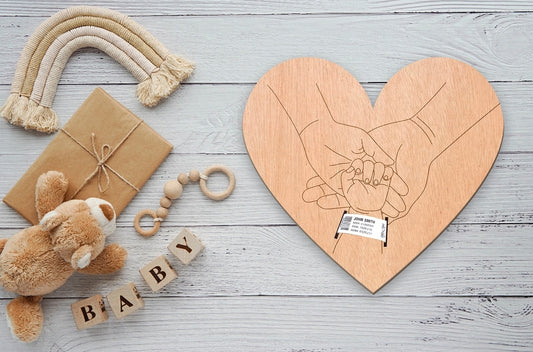 Hospital bracelet keepsake - heart