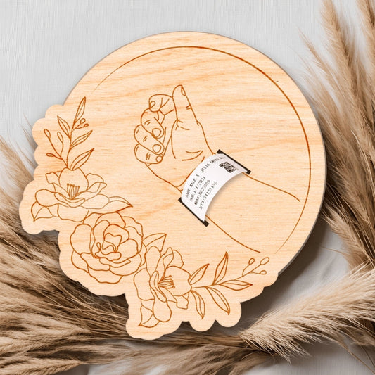 Hospital bracelet keepsake - flowers